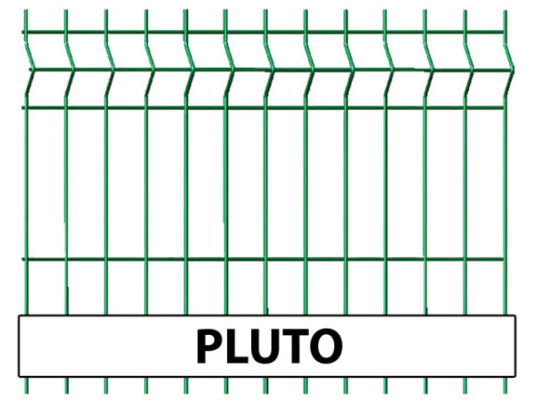 Zváraný 3D plotový panel Pluto  ZELENÁ, 5mm drôt, oko 55x200mm