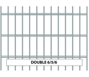 Zváraný plotový 2D dielec DOUBLE drôt ZINOK 6/5/6 mm