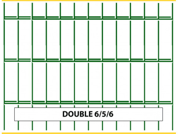 Zváraný plotový 2D dielec DOUBLE drôt ZELENÁ 6/5/6 mm Zváraný plotový 2D dielec DOUBLE drôt ZELENÁ 6/5/6 mm