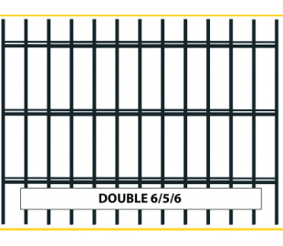 Zváraný plotový 2D dielec DOUBLE drôt ANTRACIT 6/5/6 mm