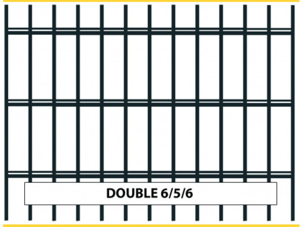 Zváraný plotový 2D dielec DOUBLE drôt ANTRACIT 6/5/6 mm Zváraný plotový 2D dielec DOUBLE drôt ANTRACIT 6/5/6 mm