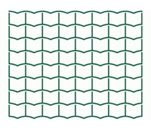 V-plast oko 50x50mm zelená drôt 2,5mm